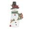 8.25" Glittered Snowman with Cardinals Figurine
